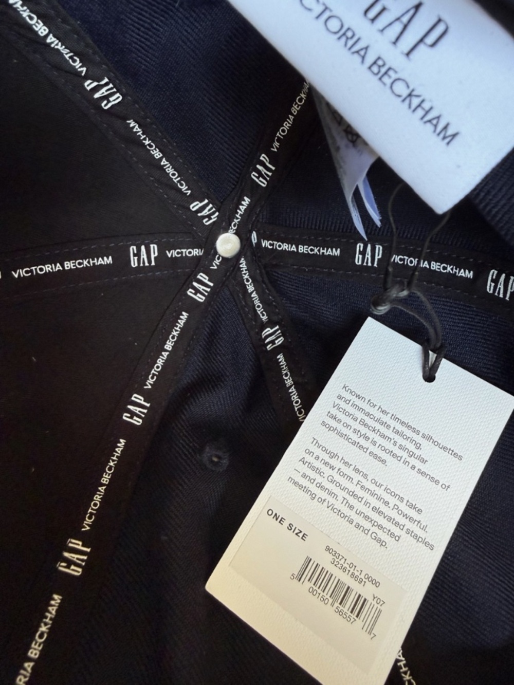 Victoria Beckham x GAP - Navy Logo Baseball Cap New w/ Tags - Picture 7 of 9